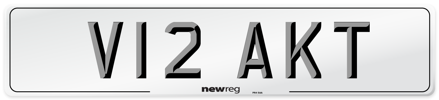 V12 AKT Number Plate from New Reg